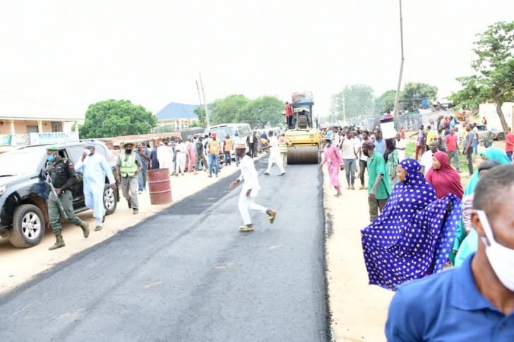 Sani Bello Inspects Ongoing Road