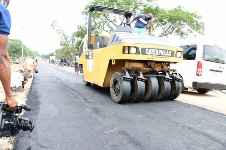 Sani Bello Inspects Ongoing Road