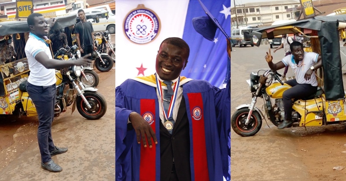 Man who rode okada to sponsor himself graduates as best student with 3.96 GPA